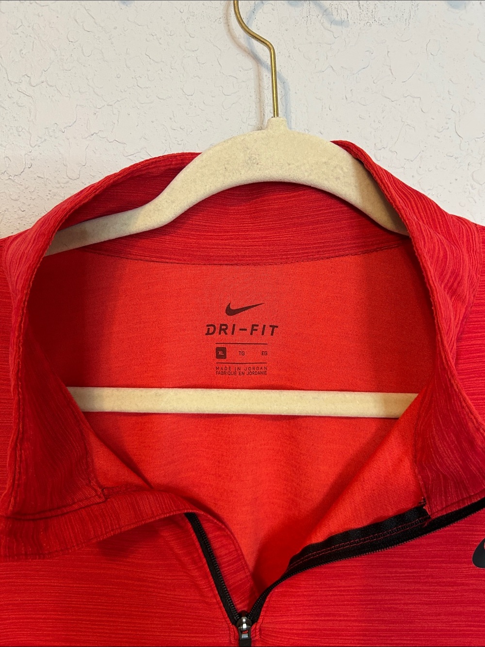 Nike Dri-FIT Men’s XL Red Heather 1/4 Zip Pullover Long Sleeve Running Training - Picture 4 of 7